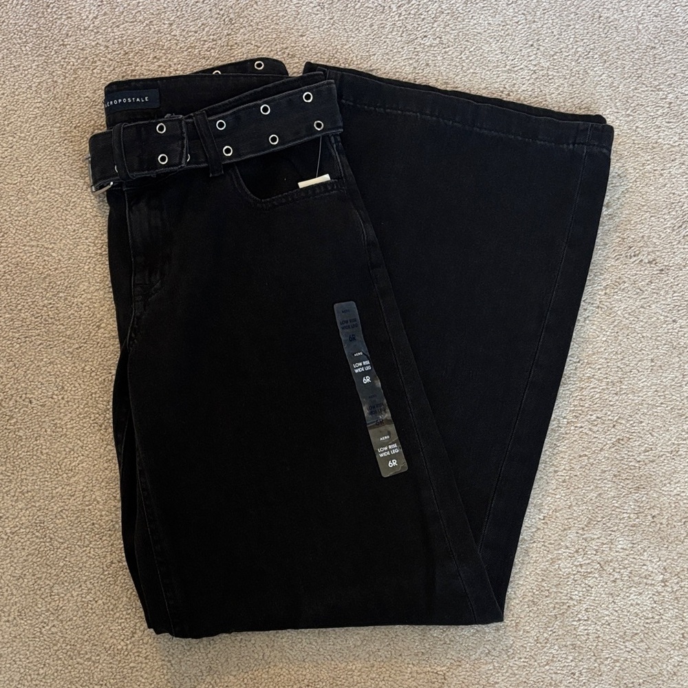 Aeropostale Black Wide-Leg Jeans